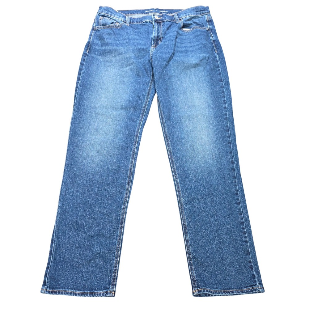 Old Navy Wow Boyfriend Jeans Women's 12 Mid-Rise Blue Medium Wash Straight Leg